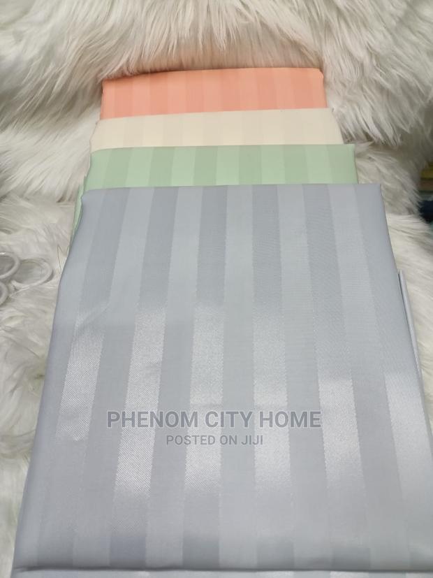 Plain Stripped Shower Curtains - main view