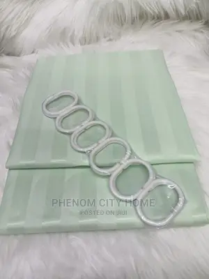 Plain Stripped Shower Curtains