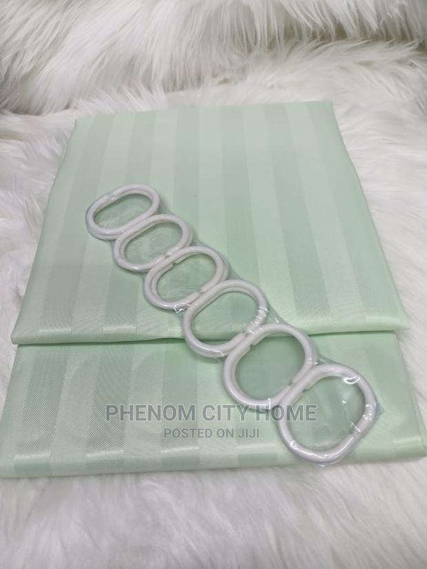Plain Stripped Shower Curtains - thumbnail 2