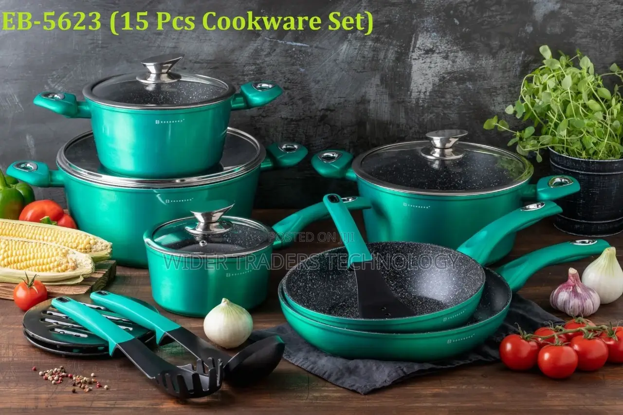 Edenberg 5623 15-Piece Luxury Pan Set of Forged Aluminum