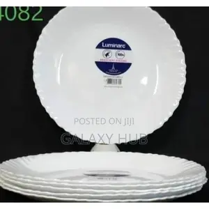 Set of 6 Luminarc(Feston White)Diwali Plate