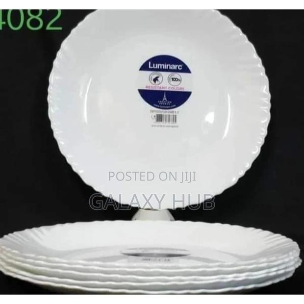 Set of 6 Luminarc(Feston White)Diwali Plate