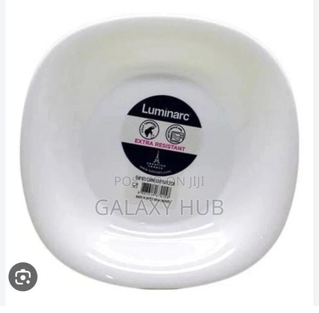Set of 6 Luminarc (Carine White) Quadra Plate