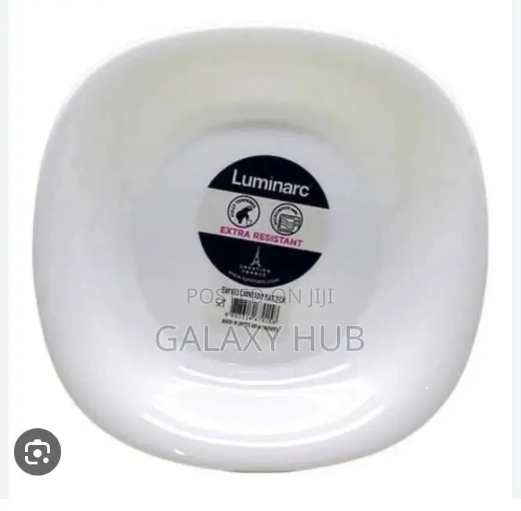 Set of 6 Luminarc (Carine White) Quadra Plate