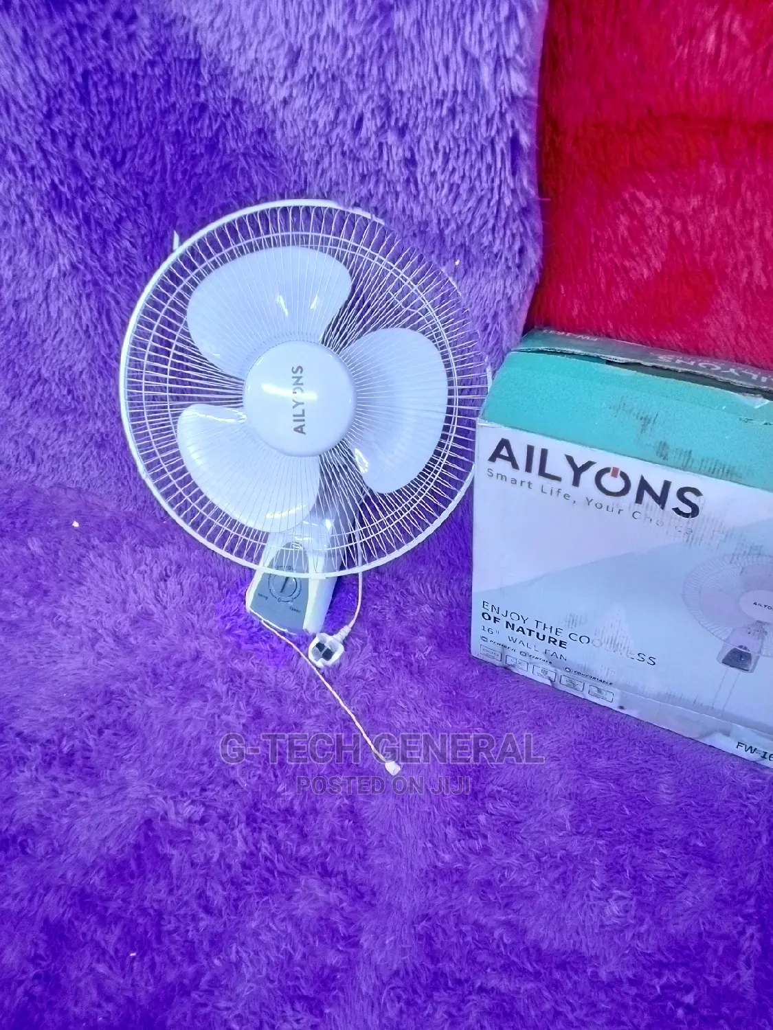 Ailyons 3600 Oscillation 3speed Wall Fan