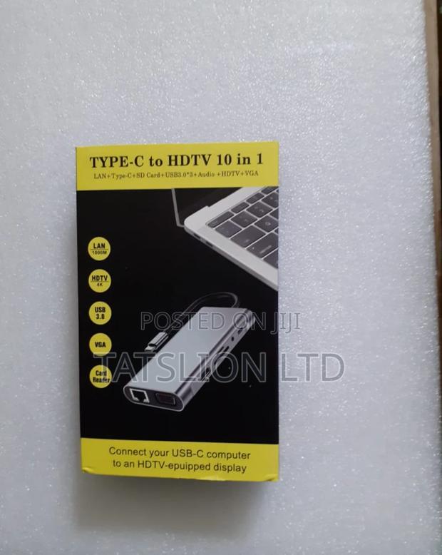 10 in 1 SB C HUB Type C 3.1 to HDMI PD 100W RJ45 Lan Ethe