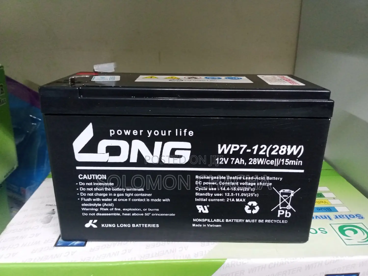 Long 12V 7ah Power Backup Battery