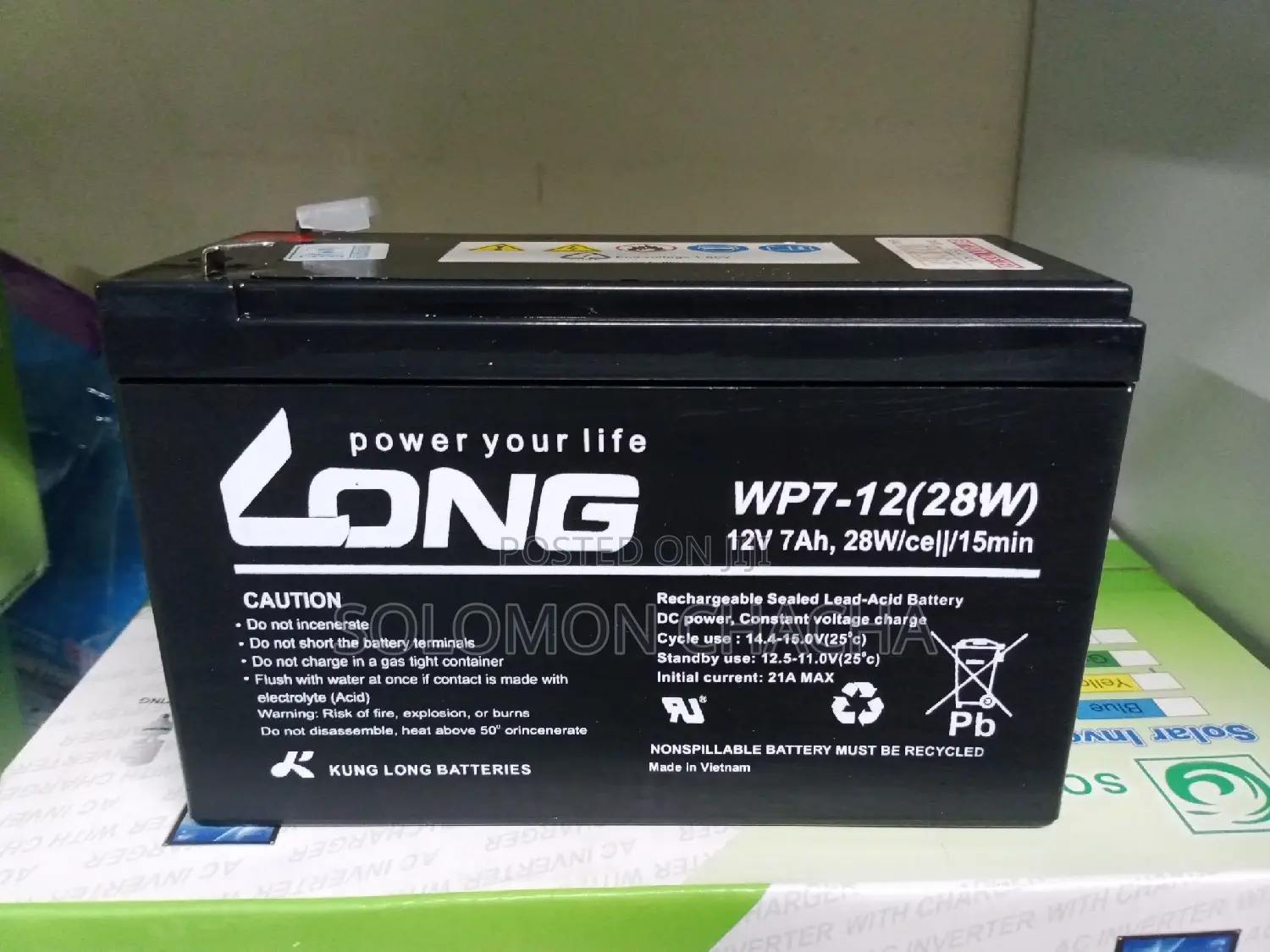 Long 12V 7ah Power Backup Battery