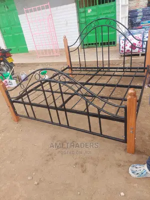 Metal Mahogany Bed