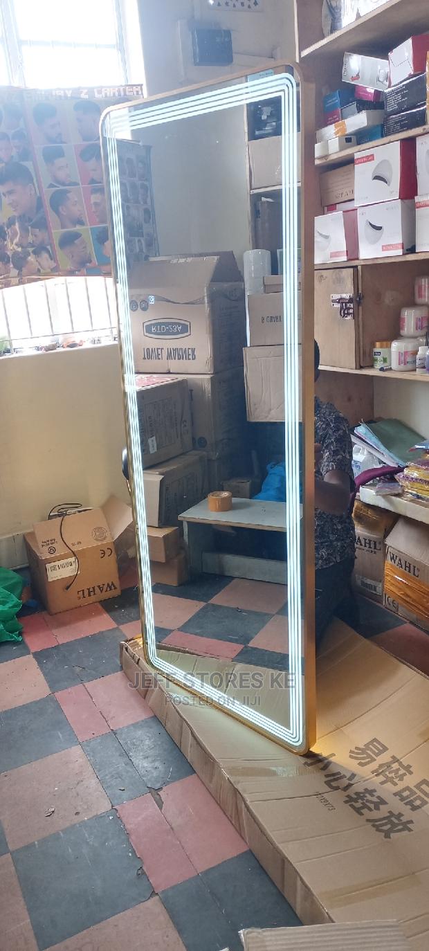 Wall Mount Golden Plated Led Mirror - thumbnail 3