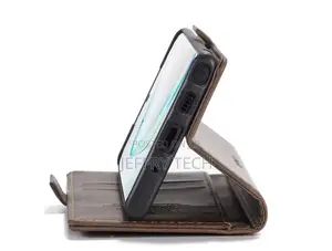 Leather Wallet Flip Cover for Samsung Galaxy Note 10 (Coffee