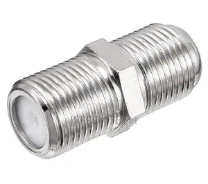 TV Antenna Cable Adapter - F-Type Coupler / Joiner (Female T