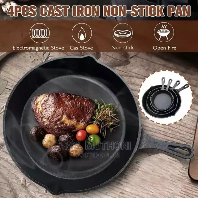 Cast Iron Frying Pan Cooking Skillet