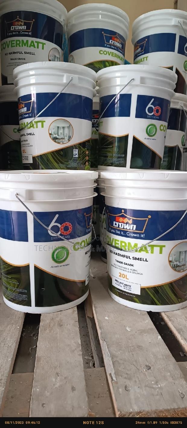Crown Covermatt Emulsion Paint 20L - thumbnail 2
