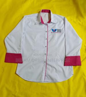 V-Shape Corporate Branded White Shirts - main view