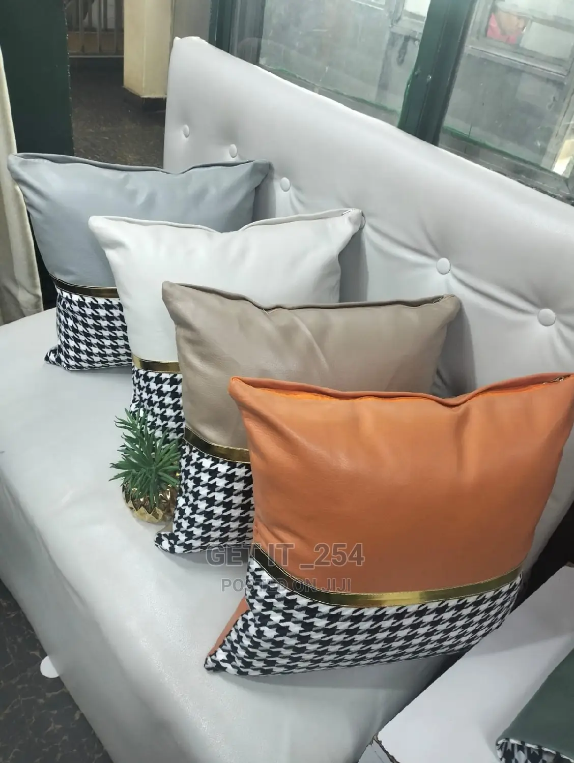 Patchwork Cushion Covers ▪ *Material:* PU Leather