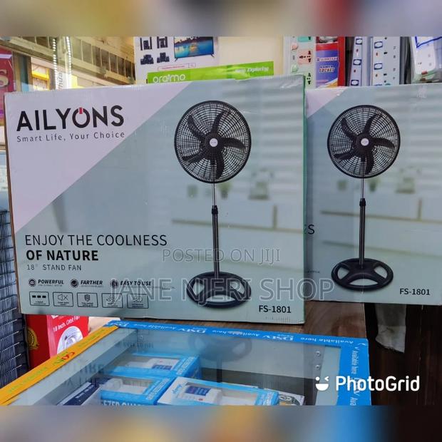 Aliyons Black Standing Fan - main view