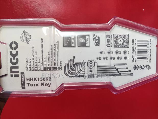 INGCO Torx Key Allen Keys Wrench Set 9pcs HHK13092 - thumbnail 3