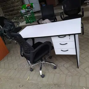 1.2 MTRS Office Desk Plus High Back Recliner Headrest Chair