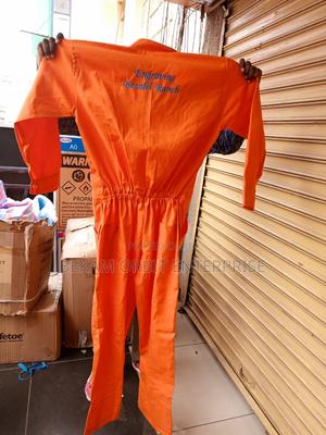Durable Branded Orange Overalls - main view