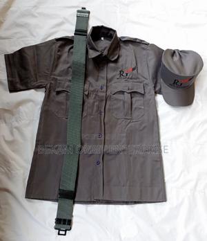 Gray Cotton Twill Security Uniform Package (Shirts+Cap+Belt) - main view