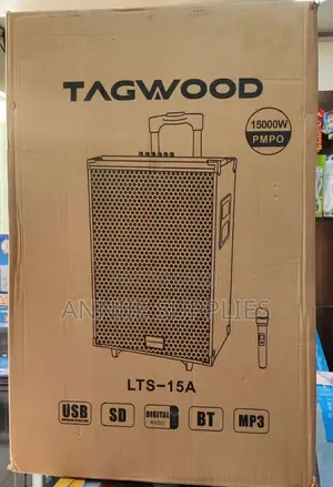 Tagwood 15000W Rechargable Usb/Bt/MMC With 2 Mic Wireless