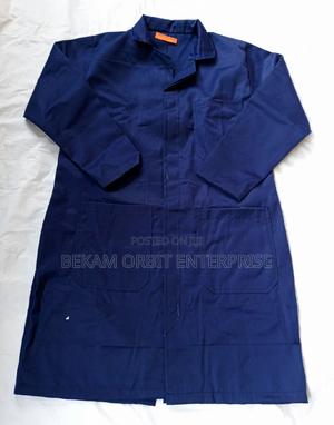 Versatile Unisex Navy Blue Dustcoat - main view