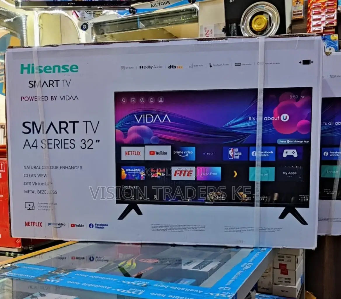 Hisense 32 Inches Smart Vidda A4 Series Frameless Netflix.