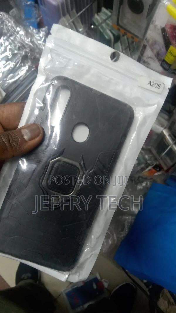 Samsung Galaxy A20S Armor Case With Ring Grip Stand Holder - thumbnail 3