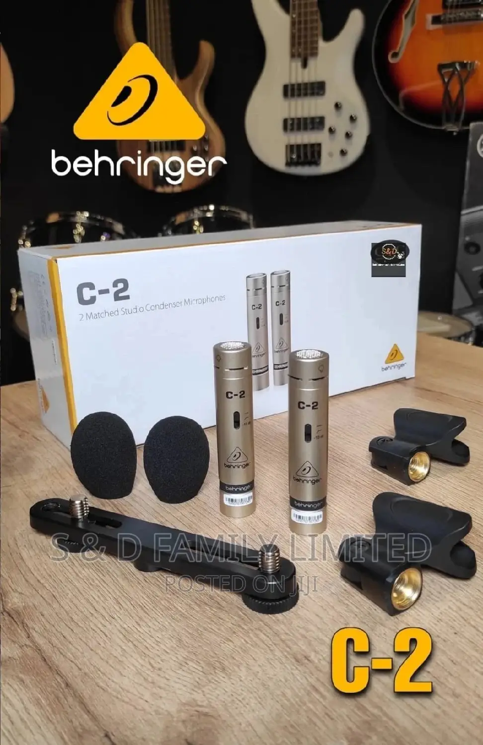 C-2 Two Matched Studio Condenser Microphone Behringer C-2