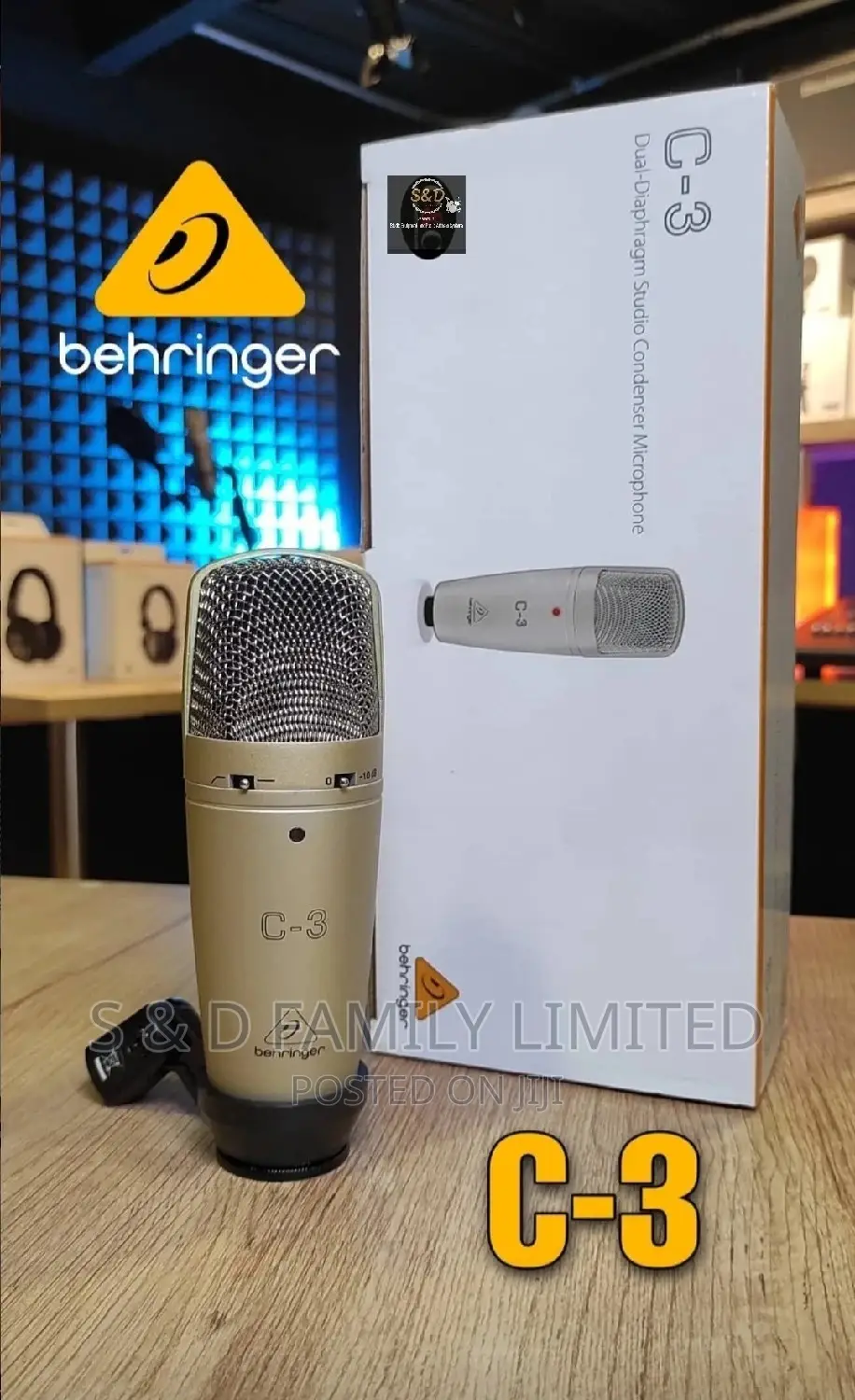 C-3 Dual Diaphragm Studio Condenser Microphone Behringer C-3