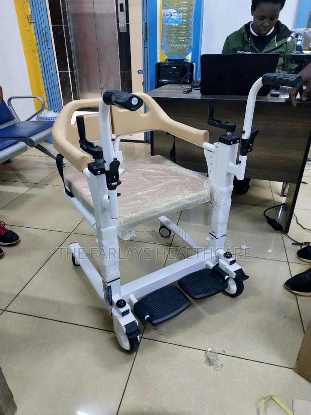 Patient Transfer Chair With Commode. - thumbnail 3