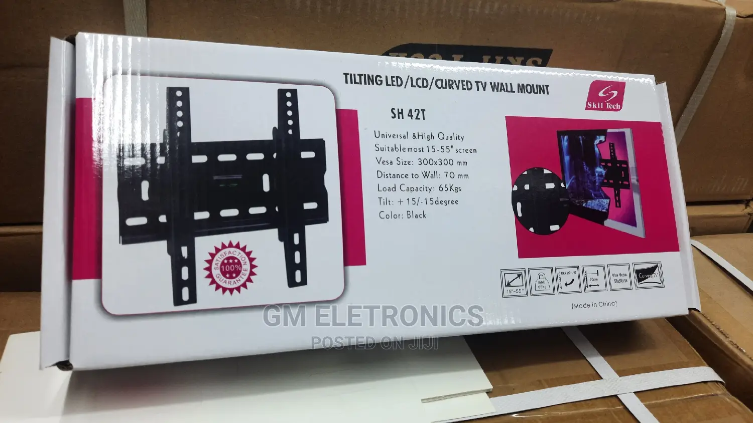 Wall Bracket for 15" to 55" TV Set.