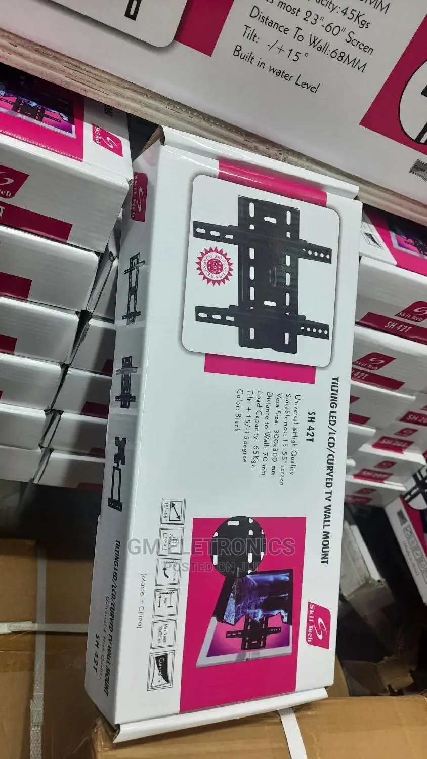 Wall Bracket for 15" to 55" TV Set.