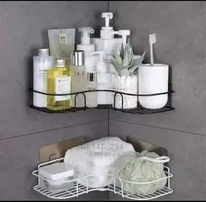 Metallic Corner Triangular Bathroom/Kitchen Organizer