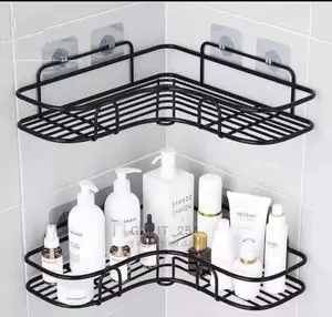 Metallic Corner Triangular Bathroom/Kitchen Organizer