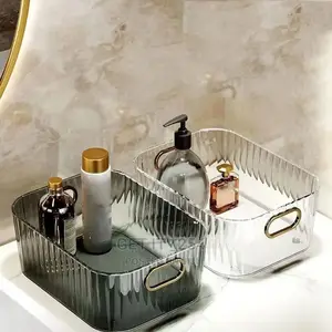 Acrylic Multipurpose Elegant Container With Golden Handle