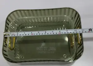 Acrylic Multipurpose Elegant Container With Golden Handle