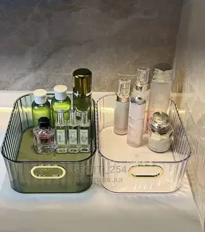 Acrylic Multipurpose Elegant Container With Golden Handle