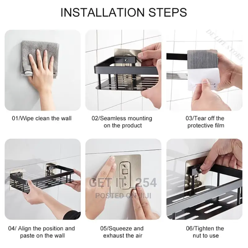 Aluminium 13cm×30cmx5.5cm Elegant Style Adhesive Bathroom Or