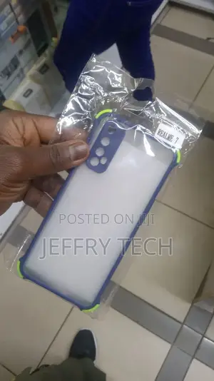 Hardline Back Cover for Realme 7, (Smoke Matte Finish Camera