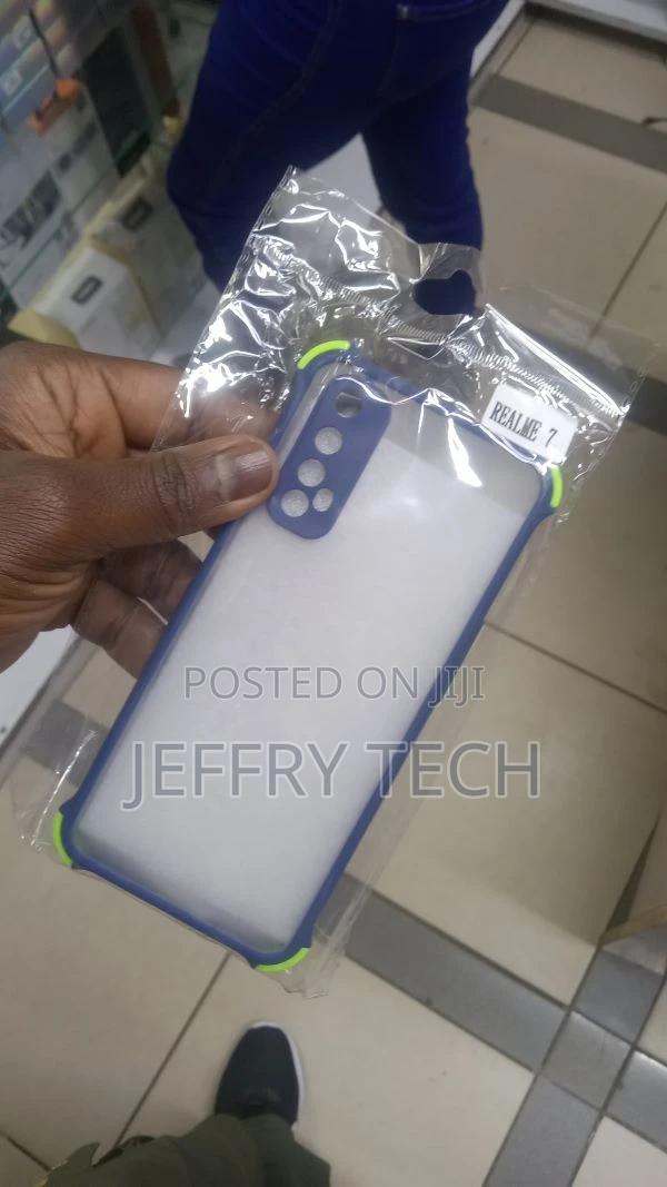 Hardline Back Cover for Realme 7, (Smoke Matte Finish Camera