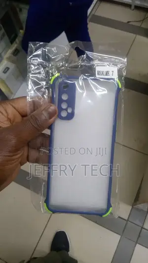 Hardline Back Cover for Realme 7, (Smoke Matte Finish Camera