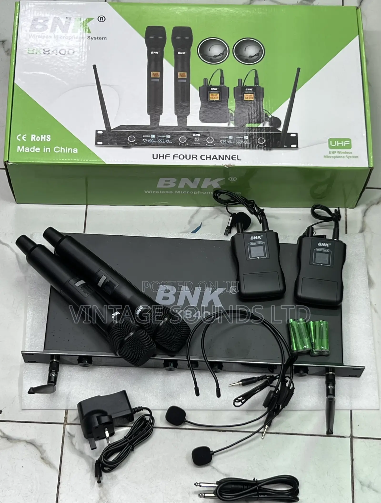 BNK 8400 Handheld,Headset Lapel Wireless Microphone System