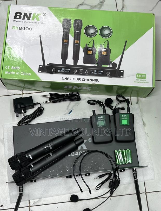 BNK BK8400 Headset Handheld Lapels Wireless Microphone Set - thumbnail 3