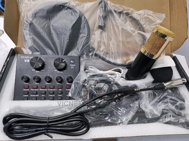 Podcast Condenser Microphone With Sound Card