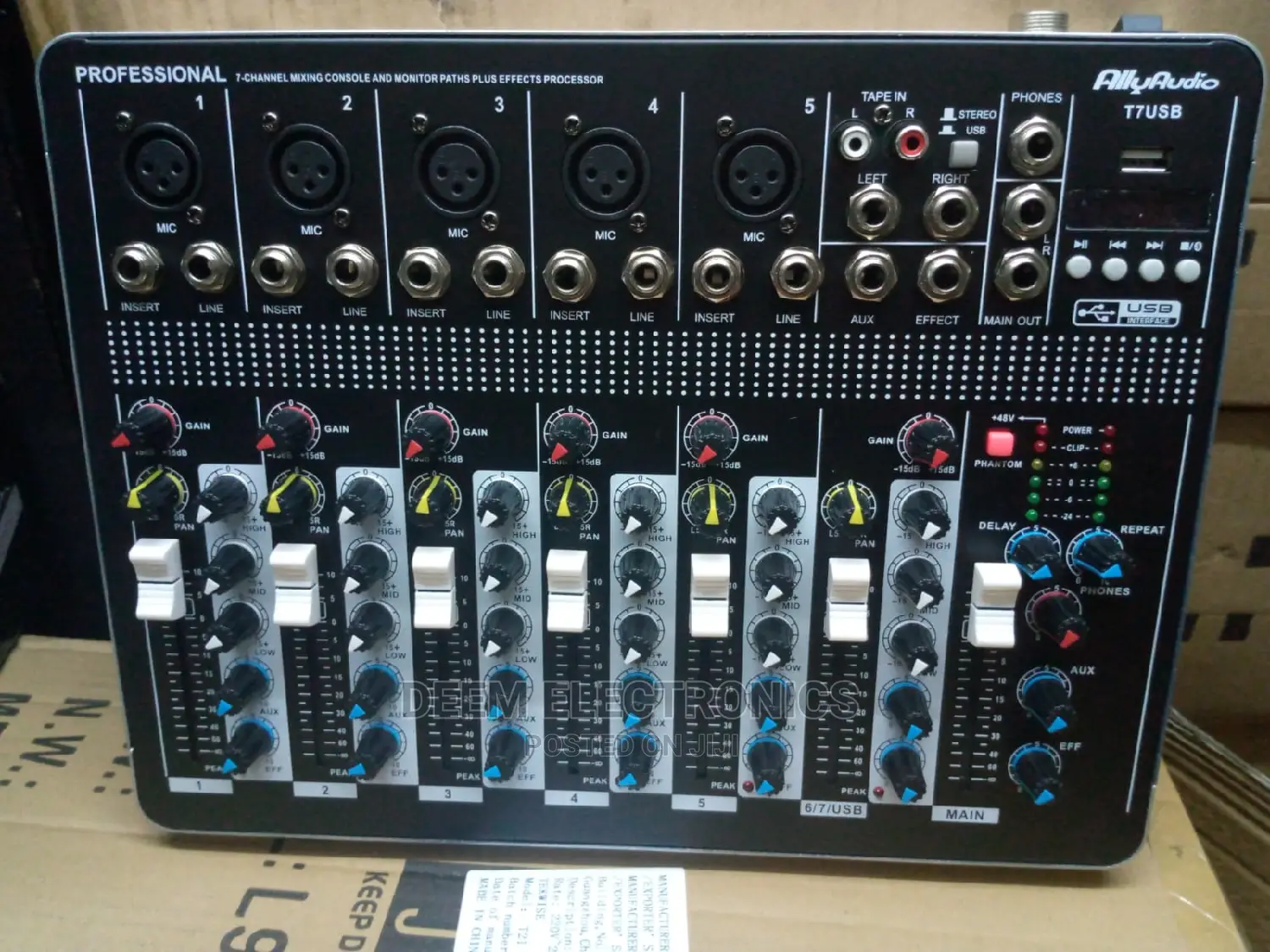 Plain Mixer T7- USB 7channel