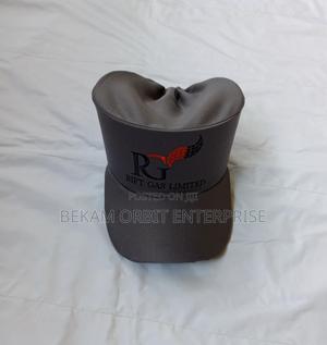 Printed Customized Gray Security Guard Cap - main view