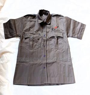 Stylish Unisex Gray Customized Security Guard Branded Shirts - main view