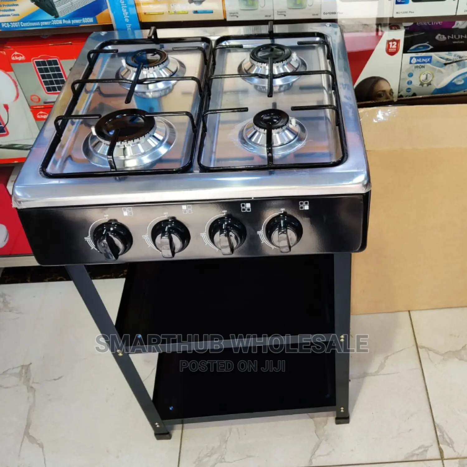 *4gas Burner With Shelves Brand Premier